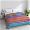Italian Bed Linen Trapunta Invernale Imbottita Letto Matrimoniale 250x245cm DoubleFace BASIC fantasia RAINBOW, Made in Italy - Piumino Reversibile in morbida Microfibra 200gr/mq - Piumone Lavabile in Lavatrice