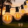 Wweixun2020 Lampade a Catena Esterno G40 15M/50FT, 25 Lampadine LED +1 di Ricambio, Impermeabili IP44, Luce Calda 2200K, per Giardino Terrazzo Feste (15M/50FT, 26)