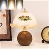 XINYASEE lampada da tavolo design-abat jour da comodino-lampadina E27-paralume in vetro 22 * 28cm-Tre colori di luce (Camelia)