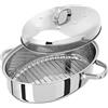 Judge TC182 35 x 25 cm Termico rostiera Ovale con Coperchio a Cupola in Acciaio Inox