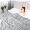 Elegear Coperta di Estiva Rinfrescante, Giapponese Arc-Chill 3.0 Q-Max>0.5 Cooling Blanket in Fibra Fresca per Letto Divano Traspirante Leggero Doppia Faccia Coperta 200x220cm, Grigio-Chiaro Righe
