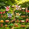 BACH AND BOUJEE mini feengarten accessori set piccole fate figure animali piante | Miniatur Giardino Fatato Statuine Piccole Fate Set Animali Piante Progetti Fai Da Te Casette Bambole Decorazione Scrivania