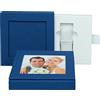 Elegantdisk Scatola USB / Custodia. Tela in tela (Blu)