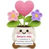 Apjielop Regalo Romantica per Fidanzata Fidanzato Coppia, Fiori all'Uncinetto Fatti a Mano, Idea Regalo Anniversario, Mesiversario o Matrimonio, Pensierini San Valentino