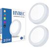 HYBEC - Plafoniera LED 20 W bianco caldo 3000 K per bagno e cucina, lampada da soffitto (confezione da 2)