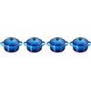 LE CREUSET Set 4 Mini Cocotte in gres vetrificato, 250 ml, diameter 10 cm, Azure, 79212102200100