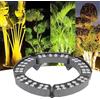 CYHTYM Luce circolare a LED per albero, faretto per esterni impermeabile IP65 per prato con palme, AC110V 220V DC24V(Warm light,5 SETS 220V)