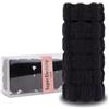 SXQLYH 6 pezzi Grande Fermacoda per Capelli Senza Cucitura Cotone Stretch Elastici di Pettinatura a Coda di Cavallo per Capelli Spessi Pesanti Lunghi e Ricci, nessuna piega, nessuna rottura (nero)