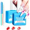 CharmChic 2 Pezzi Remover Solvente Per Smalto Semipermanente, Levasmalto Unghie Con Lime Per Unghie E Raschietti, Gel Polish Remover, Non C'è Bisogno Di Stagnola, Ammollo O Avvolgimento, In 3-5 Minuti, Blu