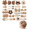 XALFST 14 Pezzi Mollette Capelli Bambina, Fermagli Neonata Antiscivolo Mini Clip, Accessori Capelli Bambina per Primi Capelli Corti e Sottili, Forcine Interamente Rivestite