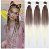 YDDM Capelli Per Treccine Africane Ombre/Sfumato Extension Treccine Texture Yaki Easy Install per Principianti 32 Pollici 3 Pezzi Capelli Leggeri e Naturali per Box Braids, Twist e Crochet