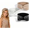 YESHLiky Foulard con glitter, elastiche, eleganti fasce per capelli da donna, foulard con strass scintillanti, adatte per allenamenti femminili, yoga e sport (nero, 1 pezzo + colore della pelle, 1 pezzo +