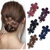 yufana Set da 5 Pezzi di Fermagli Per Capelli Opachi, Fermagli Per Capelli Grandi Da Donna, Accessori Per Capelli Spessi E Sottili (Nero, Rosso Scuro, Blu Navy, Viola, Marrone328)
