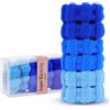 SXQLYH 6 pezzi Grande Fermacoda per Capelli Senza Cucitura Cotone Stretch Elastici di Pettinatura a Coda di Cavallo per Capelli Spessi Pesanti Lunghi e Ricci, nessuna piega, nessuna rottura (blu)