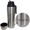 Gaucho Bruno Yerba Mate Flask - Contenitore termico con beccuccio di precisione, maniglia e coperchio a vite - Acciaio inossidabile spazzolato - 1L personalizzabile