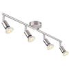 Tomshine Faretti LED da Soffitto, Faretti Orientabili, 400lm, 300K Plafoniere Moderne, Incluse Lampadine 4×4W GU10 230V - Argento