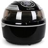 Klarstein VitAir - friggitrice ad aria, 14 Watt, camera cottura 9 L, grill, tostatura, riscaldatore alogeno a infrarossi, programmi automatici, display LCD, strato antiaderente, nero