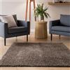Interiyou Tappeto salotto a pelo alto Sofia - 200x200 cm Talpa - Soffice e monocromatico - Lavabile e antiscivolo - Lungo morbido