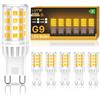LUTW G9 Lampadine LED Classe B 4W = 60W 650LM Bianco Caldo 2700K 6 Pezzi | Lampadina G9 LED, Lampadina G9, Non Dimmerabile, Nessun Sfarfallamento, Risparmio Energetico, CRI 80, per Soggiorni, Corrido