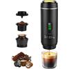 Dreamhigh® Macchina Caffè Portatile 7500mAh, Mini Macchina Espresso Portatile da Viaggio con USB Type-C & Display LED, Espresso 20 Bar per Capsule & Caffè Macinato, Ideale per Camping e Viaggi