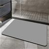 Odot Tappeto Bagno Antiscivolo Diatomite, Colore Solido Minimalista Lavabile Assorbente Asciugatura Rapida Tappetino in Microfibra Tappetino da Bagno per Doccia Ingresso Cucina (Grigio,80x120cm)