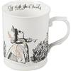 V&A Alice nel Paese delle Meraviglie Tazza con Motivo Regina di Cuori in Confezione Regalo, Porcellana fine, Bianco/Nero