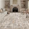 PureCozy Tappeto Salotto 240x300cm Marrone Moderno | Lavabile, Antiscivolo, Astratto, Naturale, Grande, Cameretta, Scendiletto, Camera da Letto, Ufficio, Pelo Corto