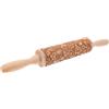 BESPORTBLE Mattarello in Legno con Motivo Natalizio Inciso Embossing per Pasta e Dolci Strumento Decorativo per Fondant Biscotti e Dolci Stesura per Cucina Natale