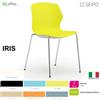 SEIPO IRIS POLY IR0001 sedia visitatore a quattro gambe in acciaio CROMATO monoscocca SEIPO