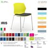SEIPO IRIS SOFT IR0007 sedia visitatore a quattro gambe in acciaio CROMATO monoscocca SEIPO TESSUTO V