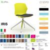SEIPO IRIS POLY IR0010 Sedia girevole visitatore base quattro gambe alluminio monoscocca SEIPO ECOPELLE D2