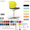 SEIPO IRIS POLY IR0011 Sedia girevole visitatore base quattro gambe alluminio monoscocca SEIPO TESSUTO V