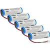 vhbw 5x batteria sostituisce Zafferano 8052536910881, BAT04701906701900 per lampada da tavolo, da comodino (2600mAh, 3,7V, Li-Ion)