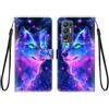 KARTXITAI Cover Compatibile con OPPO Find X3 Neo 5G PU Pelle TPU Silicone Portafoglio Magnetica con Disegni Motivo Animale Flip Custodia in Libro Slot Schede Custodia-Lupo,Colorato
