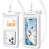 Lamicall Custodia Impermeabile Smartphone - [Galleggiabilità Superiore] | 2 Pezzi, IP68 Custodia Telefono Subacquea con Cordino Rimovibile, Chiusura Sicurezza, Cover Impermeabile Telefono Fino a 7,5
