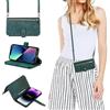 xinyunew Cover Libro per Samsung Galaxy S7 Custodia a tracolla [9 Porta Carte]Luxury PU Leather Portafoglio Card Holder Magnetic Phone Custodia con Kickstand, Cover Protettiva Antiurto, Verde