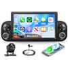 Rimoody 4G+64G Autoradio Android per FIAT Panda 2013-2020, 7 Touchscreen Schermo IPS Carplay Android Auto Senza Fili FM/RDS/EQ GPS Bluetooth Mirror Link WiFi Comandi al Volante Retrocamera