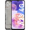 OnlyTech - Schermo LCD completo con telaio assemblato di ricambio per Samsung Galaxy A23 4G (SM-A235F)