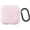 ORNARTO VORTUXE Cover per AirPods 4 Silicone,Antiurto,Rosa