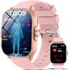 YYKY Smartwatch con ECG+HRV/Pressione Sanguigna/Sonno/Chiamate Bluetooth,Rosa
