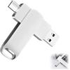 Sylkeov Chiavetta USB tipo C 2 in 1 da 32 GB con doppio connettore USB-C e USB 2.0, chiavetta USB ad alte prestazioni per trasferimento dati veloce, compatibile con smartphone Android, MacBook, tablet, PC, TV