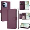 LIAOCY Custodia a Libro Portafoglio per Xiaomi Redmi Note 17 4G / 5G, Pelle PU con Fibbia Magnetica [9 Scomparti per Carte], Cover Business Antiurto con Supporto, Purple.