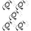 vhbw 5x headset, auricolari compatibile con Cobra PMR-250, PMR-300, MT-725, MT-925, MT-900 radio, walkie-talkie - nero, cavo audio trasparente