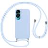 Vauki Cover per Cordino con Collana per Honor 90 Lite 5G 6.7, Custodia Silicone Morbido con Corda, Case Tracolla Antiurto con Necklace Regolabile per Honor 90 Lite, Viola