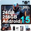 ZIOVO Tablet da 11 pollici Android 15 tablet, 24 GB RAM+256 GB ROM(TF 1 TB) 5 G WiFi Tablet,Octa-Core 2.0 GHz/8000 mAh/13+5 MP/Coperchio in metallo/Widevine L1/Supporto Neflix, Tablet Touch -Blu