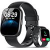 Cillso Smart Watch per uomo e donna, rispondere/effettuare chiamate, orologio fitness HD da 4,6 cm, Nero , 15, Moderno