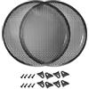 PATIKIL 2pz 15 Diametro Altoparlante Griglia Metallo Rete Subwoofer Nero | Guardia Protettore Copertura, con Clip Viti