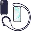 GoodcAcy Custodia Cover per Samsung Galaxy Note 10 Plus con Cordino,Blu | Custodia con Laccio Collana Tracolla Regolabile Sottile Silicone Morbido TPU Bumper Antiurto AntiGraffio Protettiva Case