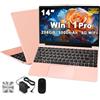 NOTODD 2026 PC Portatile 14 Pollici 256GB 1080P 2.4G+5G Win 11 - Oro rosa