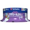 Verbatim 43667 8.5GB 8X Dvd+R Double Layer Inkjet Printable 25 Pack Spindle by